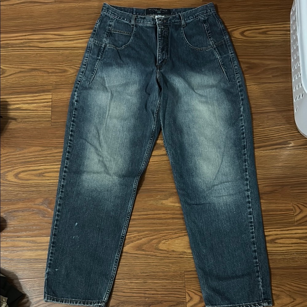 Guess Men's Pascal Relaxed Tapered Jeans, Stone wash, Faded Size 33W x 30L Retro - Picture 2 of 11